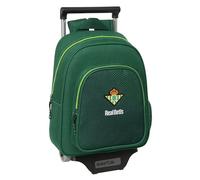Safta REAL BETIS BALOMPIÉ - Mochila Infantil con Carro 705, Ideal para Niños de Diferentes Edades, Cómoda y Versátil, Calidad y Resistencia, 28x10x34 cm, Color Verde