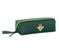 Safta Real Betis BALOMPIÉ - Portatodo Cuadrado Grande, Estuche Infantil, Estuche Niño, Ideal para Niños en Edad Escolar, Cómodo y Versátil, Calidad y Resistencia, 20x8x8 cm, Color Verde