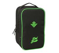 Real Betis BALOMPIÉ - Zapatillero Doble, Multiusos, Portatodo, Deporte, Extraescolares, Fútbol, Cómodo y Versátil, 21x16x36 cm