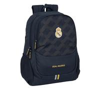 Safta REAL MADRID 2ª EQUIPACIÓN 23/24 - Mochila Escolar Infantil, Ideal para Niños de Diferentes Edades, Cómoda y Versátil, Calidad y Resistencia, 32x16x44 cm, Color Azul Marino
