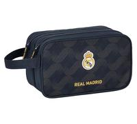 Safta Real Madrid 2ª EQUIPACIÓN 23/24 - Neceser Escolar Infantil Grande, Neceser Infantil, Adaptable a Carro, Ideal para Niños de 5 a 14 Años, Cómodo y Versátil, 26x12.5x15 cm, Color Azul Marino