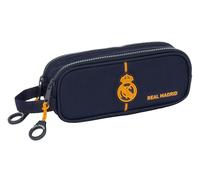 SAFTA Real Madrid 2ª EQUIPACIÓN 24/25 - Portatodo Doble Niño, Estuche Infantil, Estuche Niño, Ideal para Niños en Edad Escolar, Cómodo y Versátil, Calidad y Resistencia, 21x6x8 cm, Color Azul Marino