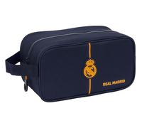 Safta Real Madrid 2ª EQUIPACIÓN 24/25 - Zapatillero Mediano, Multiusos, Portatodo, Deporte, Extraescolares, Fútbol, Cómodo y Versátil, 29x14x15 cm, Color Azul Marino