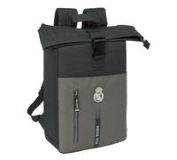 Safta REAL MADRID 3ª EQUIPACIÓN 24/25 - Mochila con Solapa para Portátil de 15.6", Ideal para Diferentes Edades, Cómoda y Versátil, Calidad y Resistencia, 28x13x42 cm