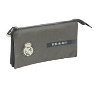 SAFTA Real Madrid 3ª EQUIPACIÓN 24/25 - Portatodo Triple, Estuche Infantil, Estuche Niño, Ideal para Niños en Edad Escolar, Cómodo y Versátil, Calidad y Resistencia, 22x3x12 cm