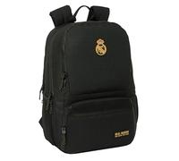 Safta Real Madrid 3ª EQUIPACIÓN - Mochila para Pádel, Mochila de Deporte, Ideal para Diferentes Edades, Cómoda y Versátil, Calidad y Resistencia, 30x17x42 cm, Color Negro