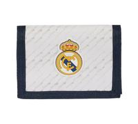 Safta - REAL MADRID - Cartera Billetera con Cabecera, Monedero, Cómoda y Versátil, Calidad y Resistencia, 12.5x9.5 cm, Blanco