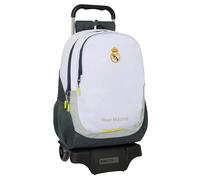 Safta REAL MADRID EQUIPACIÓN 25/26 - Mochila Escolar con Carro, Ideal para Niños de Diferentes Edades, Cómoda y Versátil, Calidad y Resistencia, 33x15x43 cm