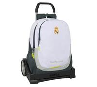 Safta REAL MADRID EQUIPACIÓN 25/26 - Mochila Escolar, Espalda Ergonómica, con Carro Evolution, Ideal para Niños de Diferentes Edades, Cómoda y Versátil, Calidad y Resistencia, 32x16x44 cm