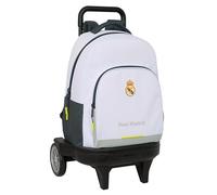 Safta REAL MADRID EQUIPACIÓN 25/26 - Mochila Grande con Ruedas, Compact Evolución, Extraíble, Ideal para Niños de Diferentes Edades, Cómoda y Versátil, Calidad y Resistencia, 33x22x45 cm