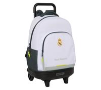 Safta REAL MADRID EQUIPACIÓN 25/26 - Mochila Grande con Ruedas, Compacta, Extraíble, Ideal para Niños de Diferentes Edades, Cómoda y Versátil, Calidad y Resistencia, 33x22x45 cm