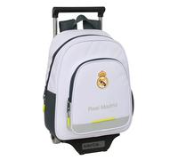 Mochila Escolar REAL MADRID 1ª Equip. 2025/26, Infantil 34 cm. Con Carro