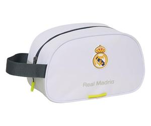 SAFTA Real Madrid EQUIPACIÓN 25/26 - Neceser Escolar Infantil Mediano con Asa, Neceser Infantil, Adaptable a Carro, Fácil Limpieza, Cómodo y Versátil, Calidad y Resistencia, 26x12x15 cm