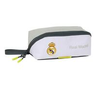 SAFTA Real Madrid EQUIPACIÓN 25/26 - Portatodo Cuadrado Grande, Estuche Infantil, Estuche Niño, Ideal para Niños en Edad Escolar, Cómodo y Versátil, Calidad y Resistencia, 22x10x10 cm