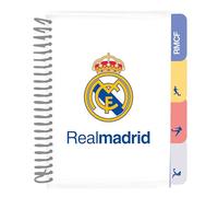 Safta Bloc de notas A5 Real Madrid Equipación 26/27, ideal para escolares, 14,8x21 cm
