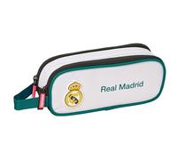 Safta REAL MADRID EQUIPACIÓN 26/27 - Portatodo Doble Niño, Estuche Infantil, Estuche Niño, Ideal para Niños en Edad Escolar, Cómodo y Versátil, Calidad y Resistencia, 21x6x8 cm