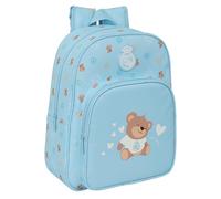 Safta REAL MADRID PREESCOLAR AZUL - Mochila Escolar Infantil Animada, Mochila Niño, Mochila Infantil, Adaptable a Carro, Ideal para Niños en Edad Escolar, 26x11x34 cm