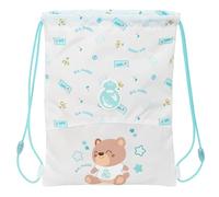 REAL MADRID PREESCOLAR BLANCA - Mochila Saco Plano Junior, Mochila, Ideal para Niños de Diferentes Edades, Cómoda y Versátil, Calidad y Resistencia, 26x34 cm