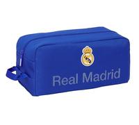REAL MADRID - Zapatillero Mediano, Multiusos, Portatodo, Deporte, Extraescolares, Fútbol, Cómodo y Versátil, 34x18x15 cm