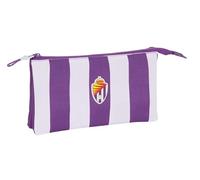 Safta Real Valladolid - Portatodo Triple, Estuche Infantil, Estuche Niño, Ideal para Niños en Edad Escolar, Cómodo y Versátil, Calidad y Resistencia, 22x3x12 cm, Color Morado