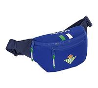 Safta, Riñonera con Bolsillo Exterior de Real Betis Balompié, 230x90x120 mm Unisex niños, Azul Y Azul Marino, Estándar