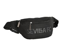 Safta Riñonera Sevilla FC Teen con bolsillo exterior Unisex niños Negra 230x90x120 mm