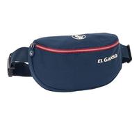 SAFTA | Riñonera El Ganso Classic, Compartimento Principal Gran Formato con Cremallera, Cintas Ajustables con Cierre PVC, Azul Marino con Detalle Rojo, Accesorio Escolar y Urbano, Medidas 23x9x14 cm