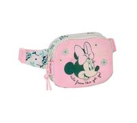 SAFTA | Riñonera Infantil Disney Minnie Mouse Minty, Compartimento Principal con Cremallera, Cinta Ajustable con Cierre de PVC, Ligera y Resistente para Vuelta al Cole, Medidas 14x4x11 cm