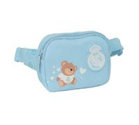 SAFTA | Riñonera Infantil Real Madrid Preescolar Azul, Compartimento Principal con Cremallera, Cintas Ajustables con Cierre de PVC, Ligera y Resistente, Medidas 14x4x11 cm