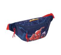 SAFTA | Riñonera Infantil Spider-Man, Organizador Escolar y Ocio con Compartimento Principal Gran Formato, Bolsillo Frontal con Cremallera, Cintas Ajustables y Cierre PVC, Medidas 23x9x12 cm