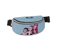 SAFTA | Riñonera K-Pop Demon Hunters Huntr/X, Compartimento Principal Grande con Cremallera, Cinta Ajustable con Cierre de PVC, Color Azul Claro, Medidas 23x9x14 cm