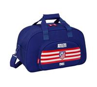 SAFTA | Saco Deportivo Atlético de Madrid, Bolsa Deporte Escolar y Gimnasio con Bandolera Ajustable y Asa Forrada, Cremallera Doble Tirador, Medidas 40x23x24 cm
