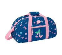 SAFTA | Saco Deportivo Blackfit8 Mariposas, Bolsa de Deporte con Bandolera Ajustable y Extraíble Acolchada, Bolsillo Frontal con Cremallera, Medidas 50x20x26 cm