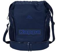 Safta | Saco Deportivo Kappa Blue Night Tipo Mochila, Cierre con Cordones y Cintas Ajustables, Compartimento Inferior con Cremallera Doble, Medidas 34x15x43 cm