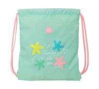 Safta | Saco Deportivo Plano Estrellas, Mochila Escolar Tipo Gymbag con Cierre de Cordones, Bolsillo Interior con Cremallera, Ligero y Resistente, Medidas 35x1x40 cm