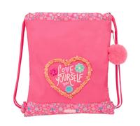 Safta | Saco Deportivo Plano Feeling, Mochila Escolar con Cierre de Cordones y Bolsillo Interior con Cremallera, Ligero y Resistente para Vuelta al Cole, Infantil y Juvenil, Medidas 35x1x40 cm