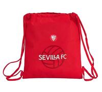 Safta | Saco Deportivo Plano Sevilla FC, Mochila Escolar de Cuerdas Infantil y Juvenil, Bolsillo Interior con Cremallera, Ligero y Resistente para Vuelta al Cole y Deporte, Rojo, Medidas 35x1x40 cm