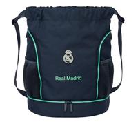 Safta | Saco Deportivo Real Madrid 2ª Equipación 25/26, Mochila Escolar con Compartimento Inferior y Cremallera 2 Direcciones, Bolsillo Interior, Medidas 34x15x43 cm