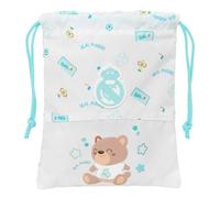 Safta | Saco Deportivo Real Madrid Preescolar Blanca, Bolsita Bebé Infantil con Cierre mediante Cordón, Ligero y Resistente, Licencia Oficial, Vuelta al Cole, Guardería y Escolar, Medidas 20x25 cm