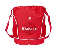Safta | Saco Mochila Deportivo Sevilla FC, Cierre con Cordones y Cintas Ajustables, Compartimento Inferior con Cremallera 2 Direcciones, Medidas 34x15x43 cm