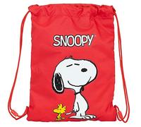 safta Saco Plano Junior de Snoopy, 260x340mm, rojo, M (M855)