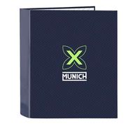 MUNICH BLUE INDIGO - Carpeta Folio 4 Anillas, Ideal para Niños de Diferentes Edades, Cómoda y Versátil, Calidad y Resistencia, 27x6x33 cm