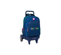 Safta BENETTON DAMERO - Mochila Grande con Ruedas, Compact Evolución, Extraíble, Ideal para Niños de Diferentes Edades, Cómoda y Versátil, Calidad y Resistencia, 33x22x45 cm