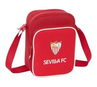 Safta 612565672 M672a, Sevilla FC Bolsillo Exterior, Maletín Portatodo, Bandolera, Cómoda y Versátil, Calidad y Resistencia, 16x6x22 cm Unisex niños, Rojo, M