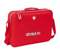 Safta SEVILLA FC - Cartera Extraescolares, Maletín Portatodo, Bandolera, Cómoda y Versátil, Calidad y Resistencia, 38x6x28 cm, Color Rojo