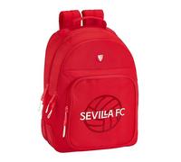 Safta SEVILLA FC - Mochila Escolar Infantil, Ideal para Niños de Diferentes Edades, Cómoda y Versátil, Calidad y Resistencia, 32x15x42 cm, Color Rojo