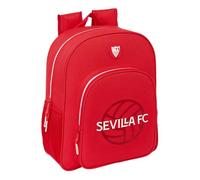 Safta SEVILLA FC - Mochila Escolar Niño, Mochila Infantil, Adaptable a Carro, Ideal para Niños en Edad Escolar, Cómoda y Versátil, Calidad y Resistencia, 32x12x38 cm, Color Rojo