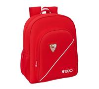 SEVILLA FC - Mochila Escolar Niño, Mochila Infantil, Adaptable a Carro, Ideal para Niños en Edad Escolar, Cómoda y Versátil, Calidad y Resistencia, 32x12x38 cm