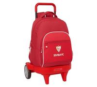 Safta SEVILLA FC - Mochila Grande con Ruedas, Compact Evolución, Extraíble, Ideal para Niños de Diferentes Edades, Cómoda y Versátil, Calidad y Resistencia, 33x22x45 cm