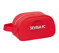 SAFTA Sevilla FC - Neceser Escolar Infantil Mediano con Asa, Neceser Infantil, Adaptable a Carro, Fácil Limpieza, Cómodo y Versátil, Calidad y Resistencia, 26x12x15 cm, Color Rojo